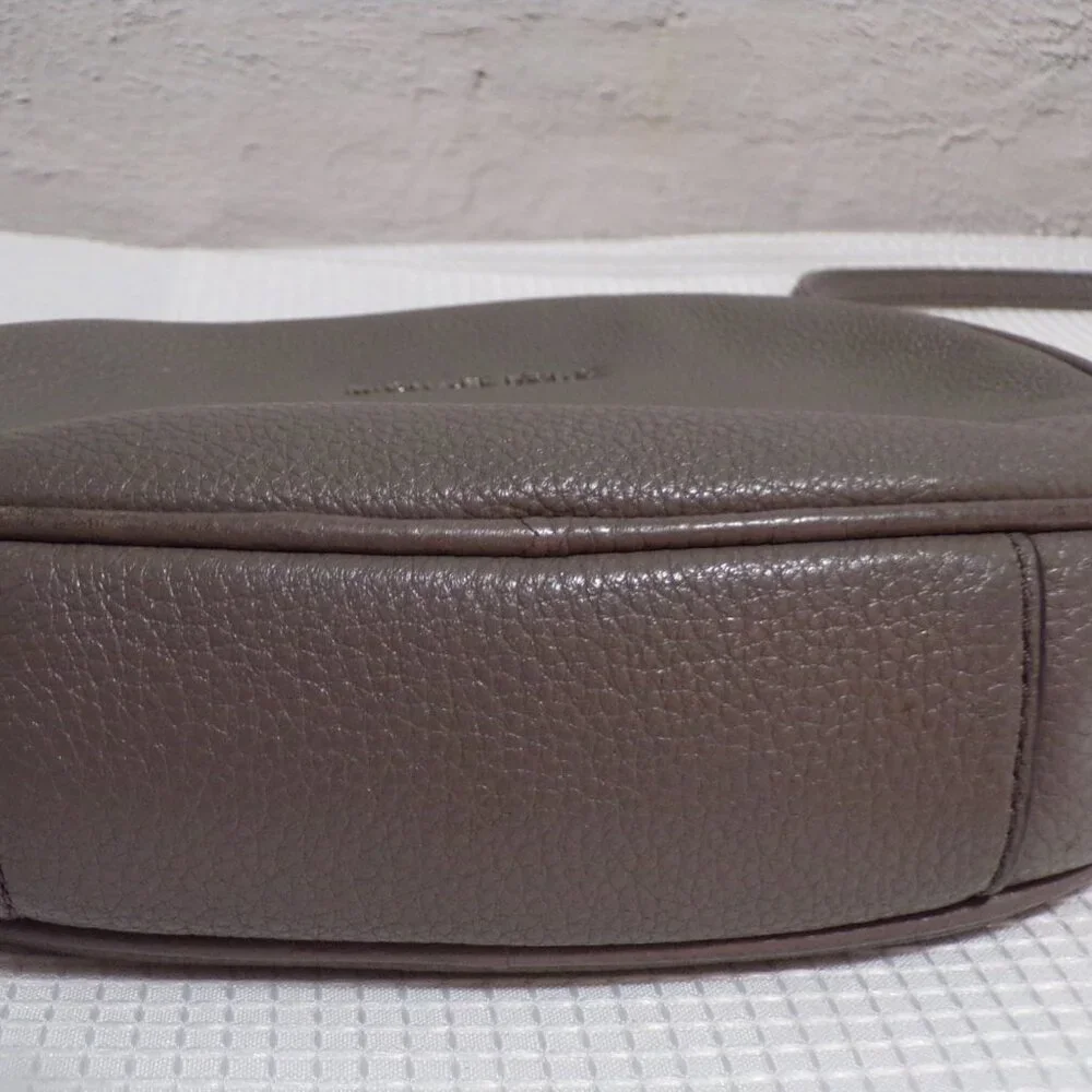 Michael Kors Gray Crossbody with Adjustable Strap & Chain Leather Silver Accents